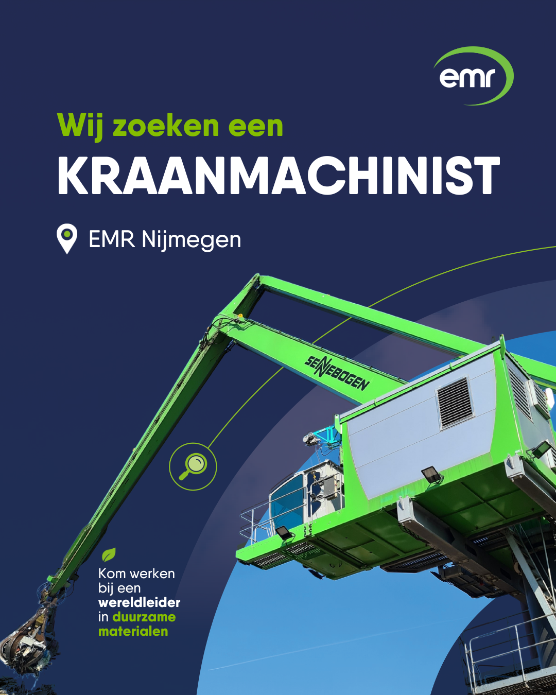 Vacature: Kraanmachinist EMR Nijmegen Ferro
